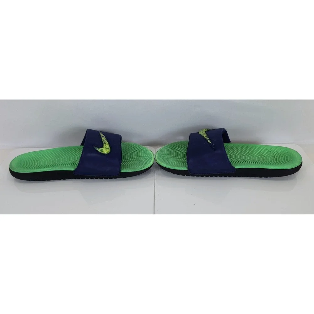Nike Kawa Slide Kid's Size 10 Blue Green AJ7293 400